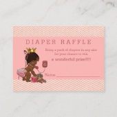 Etnische Prinses op Telefoon Chevrons Luierloof Informatiekaartje (Achterkant)