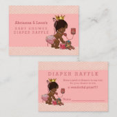 Etnische Prinses op Telefoon Chevrons Luierloof Informatiekaartje (Voorkant / Achterkant)