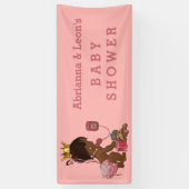 Etnische prinses op telefoon gepersonaliseerd Baby Spandoek (Verticaal)