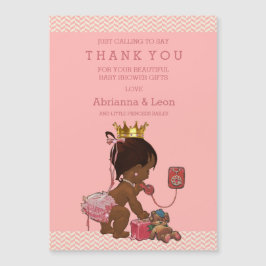 Etnische prinses op telefoon Teddy Chevrons Dank u