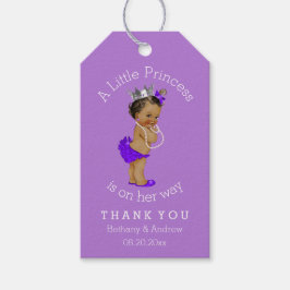 Etnische prinses Paarse Baby shower gepersonalisee Cadeaulabel