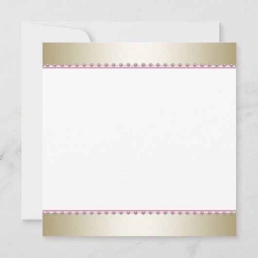 Etnische Prinses Parel Roze Gouden Engel Baby show Kaart (Achterkant)