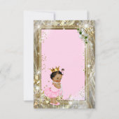 Etnische prinses Pearls Flat Baby shower Dank u we Bedankkaart (Achterkant)