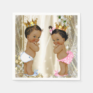 Etnische prinses prins baby shower servet