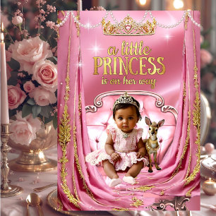 Etnische Prinses Roze Baby Shower Baby Herten Kaart