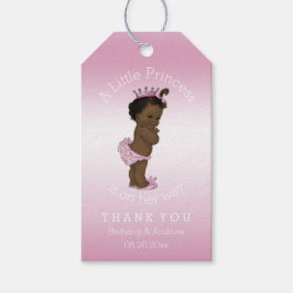 Etnische Prinses Roze Baby shower Gepersonaliseerd Cadeaulabel