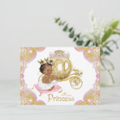 Etnische Prinses Roze Goud Baby Douche Uitnodiging (Staand voorkant)