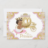 Etnische Prinses Roze Goud Baby Douche Uitnodiging (Voorkant)