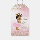 Etnische Prinses Roze Goud Baby shower Gift Labels Cadeaulabel (Voorkant)