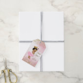 Etnische Prinses Roze Goud Baby shower Gift Labels Cadeaulabel (Met Touw)