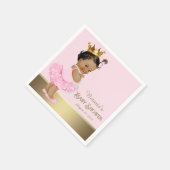 Etnische Prinses Roze Goud Baby shower Servetten (Hoek)
