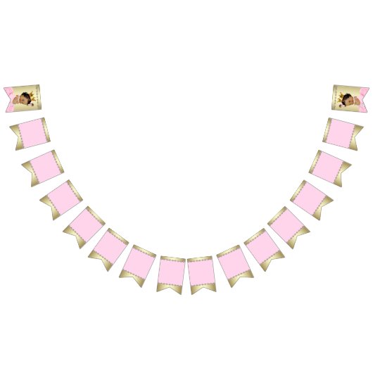 Etnische Prinses Roze Goud Baby shower Vlaggetjes (Alle)