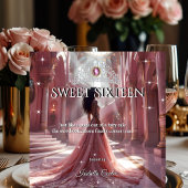 Etnische Prinses Sweet 16 Verjaardagsfeestje Roze Kaart