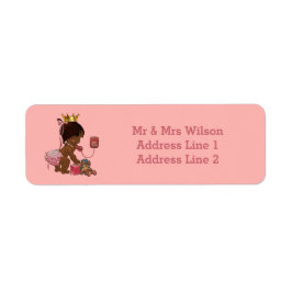 Etnische Prinses Telefoon Teddy Koffer Baby shower Etiket