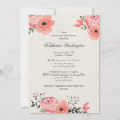 Etnische prinses Tutu Floral Waterverf Baby shower Kaart (Achterkant)