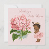  Etnische Prinses Tutu Hydrangea Baby shower Kaart (Voorkant)