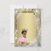 Etnische Prinses Tutu Parels Baby shower Bedankt (Achterkant)