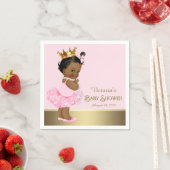 Etnische Prinses Tutu Parels Roze Goud Baby shower Servetten (Insitu)
