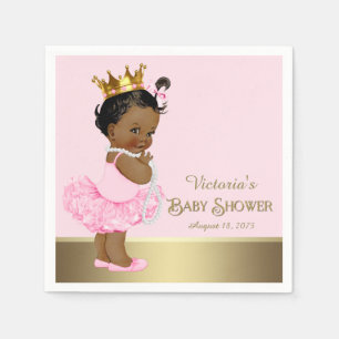 Etnische Prinses Tutu Parels Roze Goud Baby shower Servetten