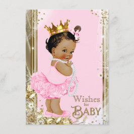 Etnische prinses Tutu Pearls wenst Baby Advieskaart