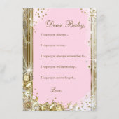 Etnische prinses Tutu Pearls wenst Baby Advieskaart (Achterkant)