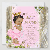 Etnische Prinses Tutu Roze Goud Baby shower Kaart