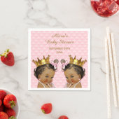 Etnische prinses tweeling gewatteerd Baby shower Servetten (Insitu)