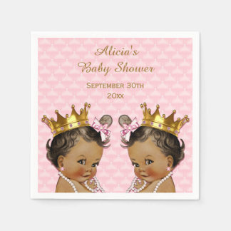 Etnische prinses tweeling gewatteerd Baby shower Servetten