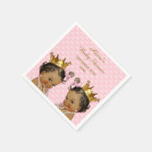 Etnische prinses tweeling gewatteerd Baby shower Servetten (Hoek)
