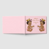 Etnische prinses tweeling roze Baby shower Gastenboek (Volledig)