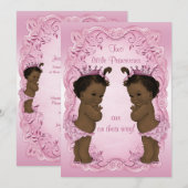  etnische prinses Twins Baby shower roze Kaart (Voorkant / Achterkant)