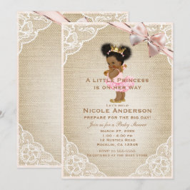 Etnische Prinses Vintage Baby Meisje Rustieke Show Kaart