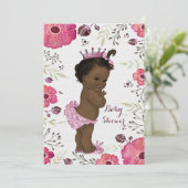 Etnische Prinses Waterverf Poppies Baby shower Kaart (Staand voorkant)