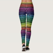 Etnische, regenboogversiering leggings (Achterkant)