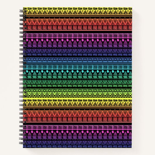 Etnische, regenboogversiering notitieboek (Voorkant)