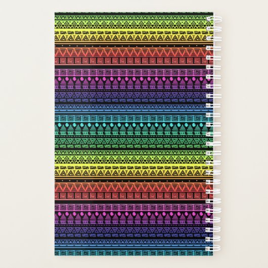 Etnische, regenboogversiering planner (Achterkant)