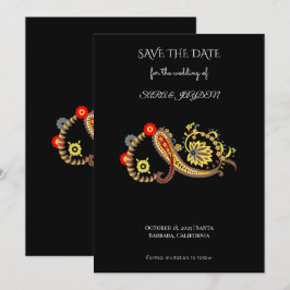 Etnische Retro Bloemmotieven – Paisley Mandala Pos Save The Date