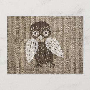 Etnische retro uil briefkaart