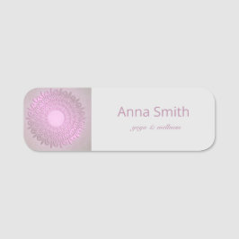 Etnische roze gradiënt Mandala Naamplaatje