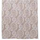 Etnische roze koru Swirls Showgordijn Douchegordijn (Voorkant)