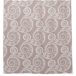 Etnische roze koru Swirls Showgordijn Douchegordijn