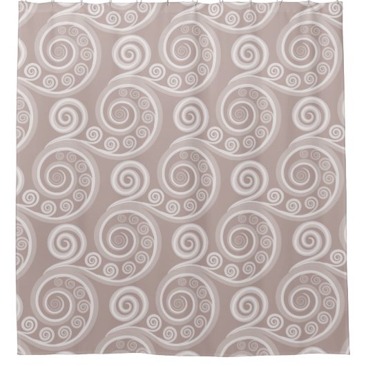 Etnische roze koru Swirls Showgordijn Douchegordijn (Voorkant)