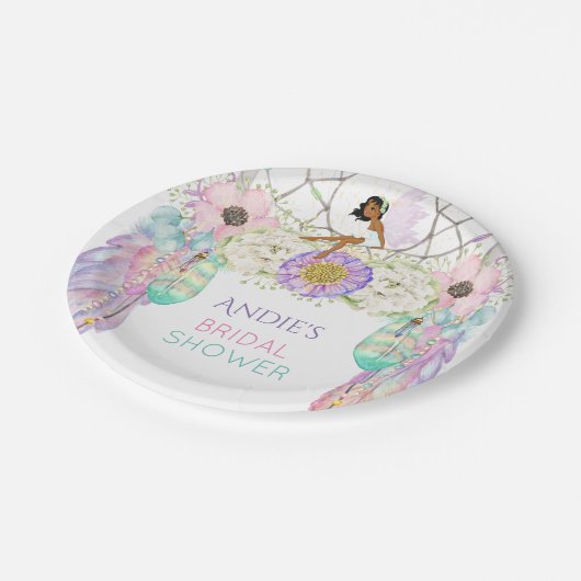 Etnische sprookjesvanger Boho draagt kristallen Papieren Bordje (Gekanteld)