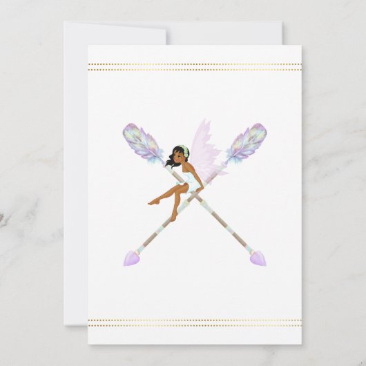 Etnische sprookjesvanger Boho Feathers Arrows Kaart (Achterkant)