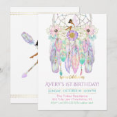 Etnische sprookjesvanger Boho Feathers Arrows Kaart (Voorkant / Achterkant)