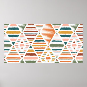 Etnische stam Argyle naadloos patroon. Traditionee Poster