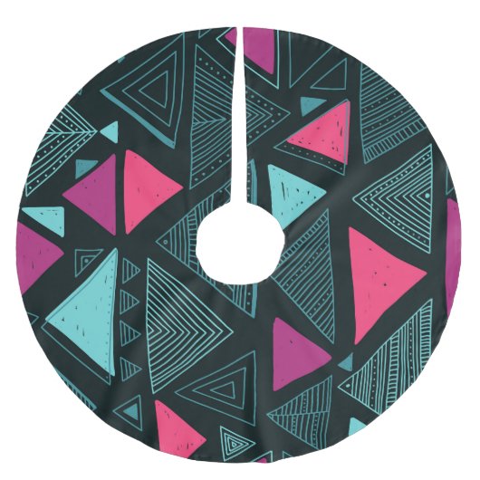 Etnische stam Boho: Doodle . Kerstboom Rok (Voorkant)