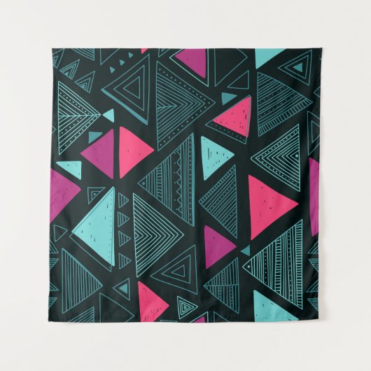 Etnische stam Boho: Doodle . Wandkleed (Voorkant)