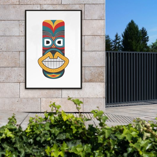 Etnische stammaskers canvas afdruk