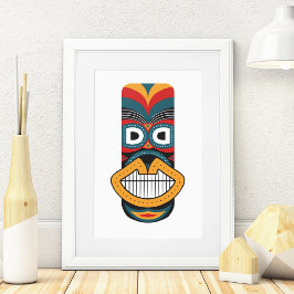 Etnische stammaskers canvas afdruk